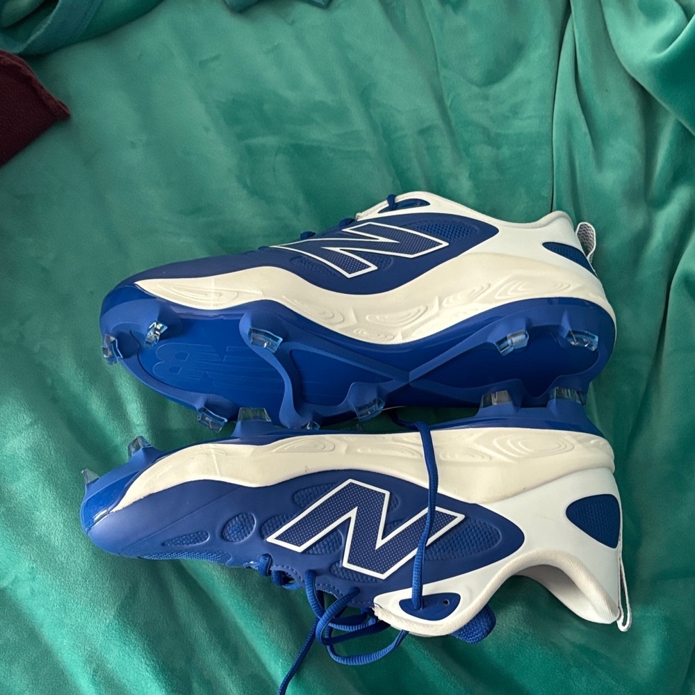 New Balance Blue and White Softball Cleats
